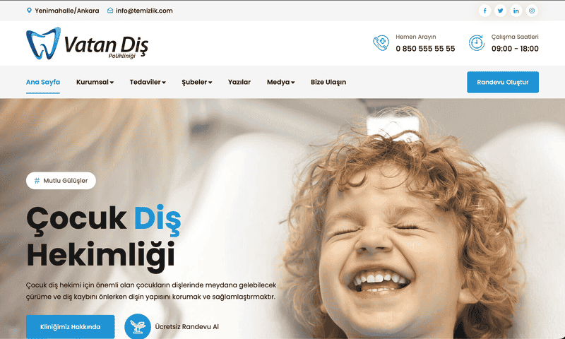 Diş Polikliniği Site Yazılımı