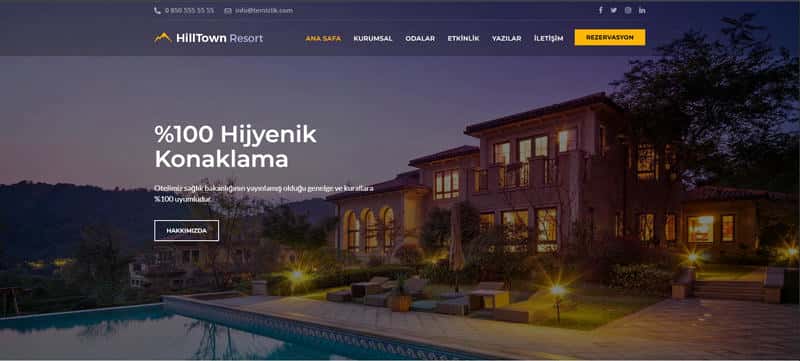 Otel / Bungalov - Site Yazılımı