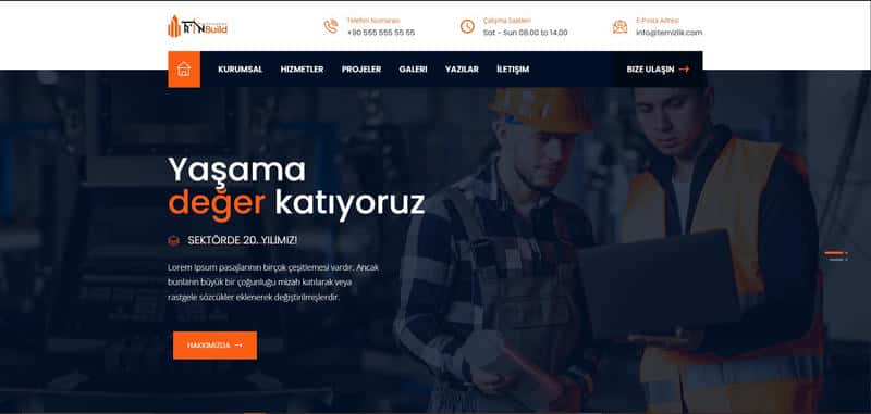İnşaat Firması - Site Yazılımı