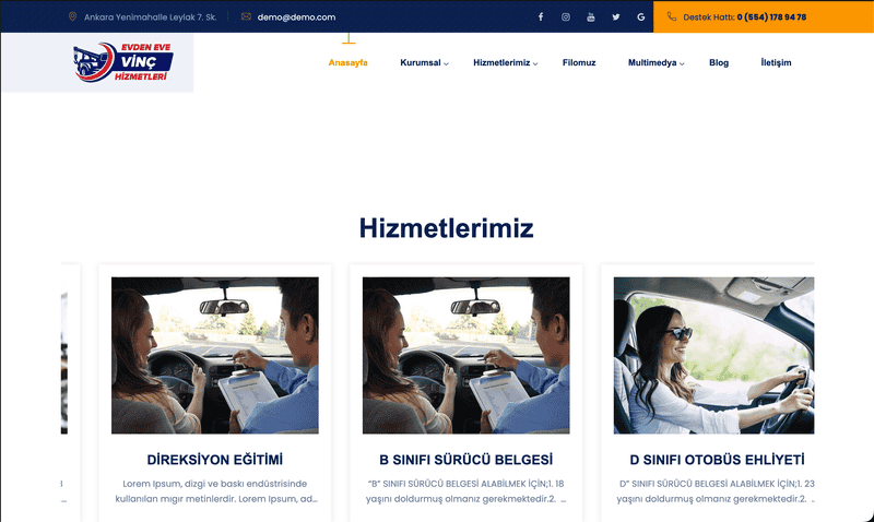Vinç Site Yazılımı